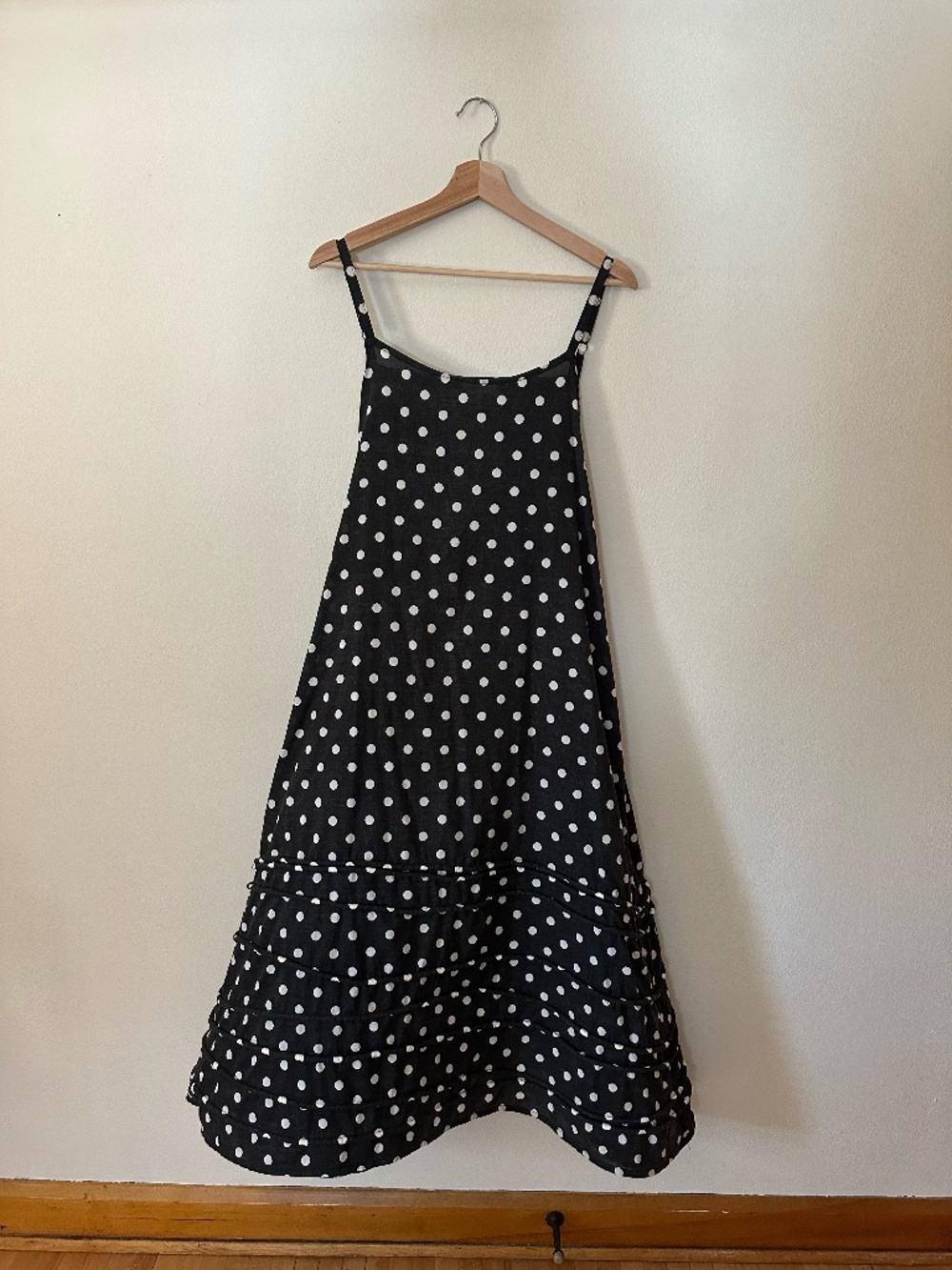 Krista Larson polka dot midi dress